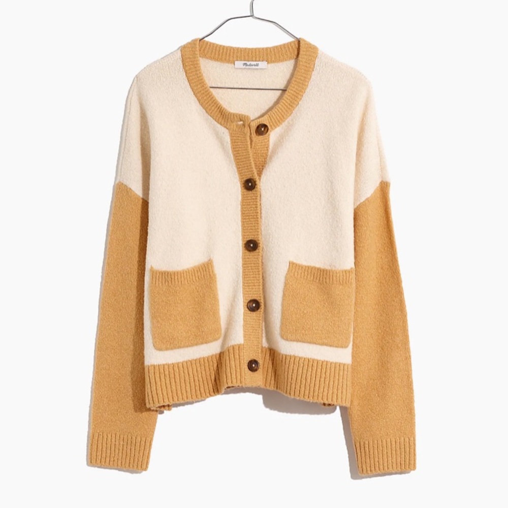 Madewell Colorblock Cardigan Sweater